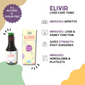 Unleash Wellness ELIVIR liver tonic bottle and box — all-natural dog supplement for pet wellness, improves appetite and liver function.